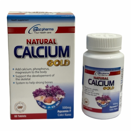 Thực phẩm bảo vệ sức khỏe Natural calcium gold ( Lọ 60 viên)